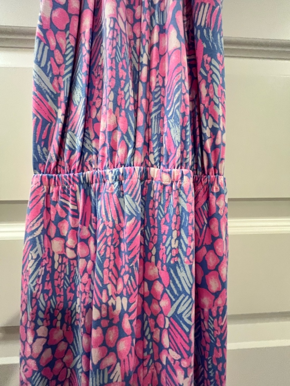 Like New Lilly Pulitzer Gold Chain Halter Neck Jumpsuit with Elastic Waist - Picture 6 of 9